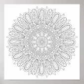 OrnaMENTALs #0025 Zonnebloem Kleur Uw Eigen Poster (Voorkant)