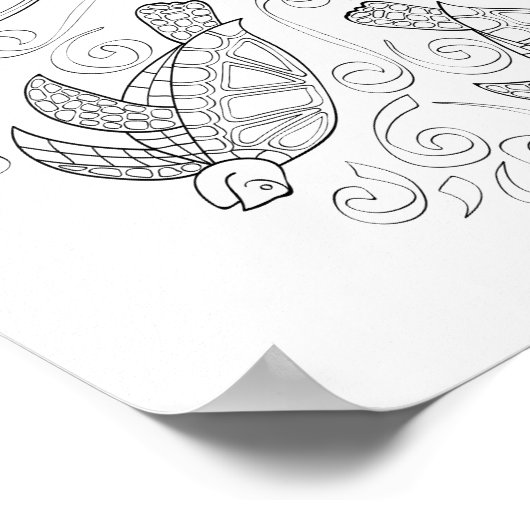 OrnaMENTALs #0026 Zee Schroefplash Kleur Uw Eigen Poster (Hoek)