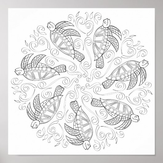 OrnaMENTALs #0026 Zee Schroefplash Kleur Uw Eigen Poster (Voorkant)