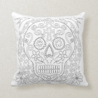 OrnaMENTALs #0028b de Skulls van de Suiker Kleur U Kussen