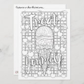 OrnaMENTALs behandelt uzelf Kleur Uw Eigen Kaart (Voorkant / Achterkant)