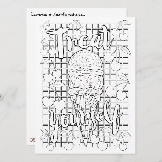 OrnaMENTALs behandelt uzelf Kleur Uw Eigen Kaart (Voorkant / Achterkant)