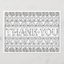 OrnaMENTALs Dank u Kleur Uw Eigen Bedankkaart