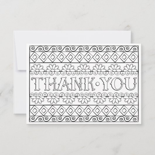 OrnaMENTALs Dank u Kleur Uw Eigen Bedankkaart (Voorkant)