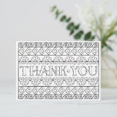 OrnaMENTALs Dank u Kleur Uw Eigen Bedankkaart (Staand voorkant)