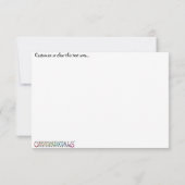 OrnaMENTALs Dank u Kleur Uw Eigen Bedankkaart (Achterkant)