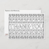 OrnaMENTALs Dank u Kleur Uw Eigen Bedankkaart (Voorkant / Achterkant)