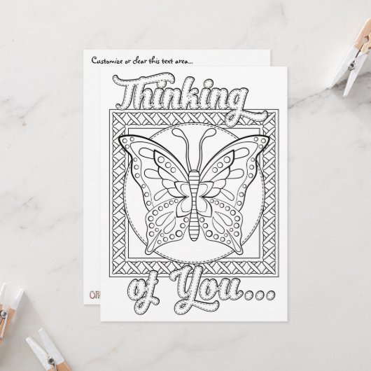 OrnaMENTALs die van u denken uw eigen kleur Kaart (Voorkant / Achterkant in situ)