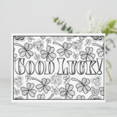 OrnaMENTALs Good Luck Shamrocks Color Your Ewn Kaart (Staand voorkant)