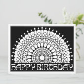 OrnaMENTALs Happy Birthday Mandala Kleur Uw Eigen Kaart (Staand voorkant)
