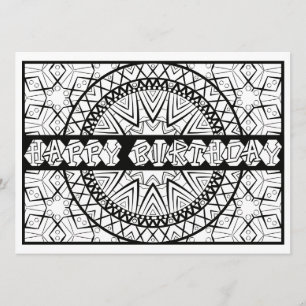 OrnaMENTALs Happy Birthday Sundial Kleur Uw Eigen Kaart