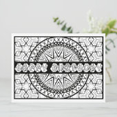 OrnaMENTALs Happy Birthday Sundial Kleur Uw Eigen Kaart (Staand voorkant)