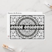 OrnaMENTALs Happy Birthday Sundial Kleur Uw Eigen Kaart (Voorkant / Achterkant in situ)