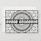 OrnaMENTALs Happy Birthday Sundial Kleur Uw Eigen Kaart (Voorkant)