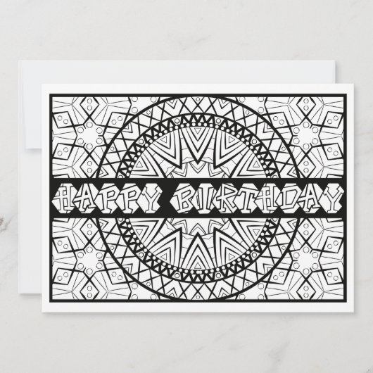 OrnaMENTALs Happy Birthday Sundial Kleur Uw Eigen Kaart (Voorkant)