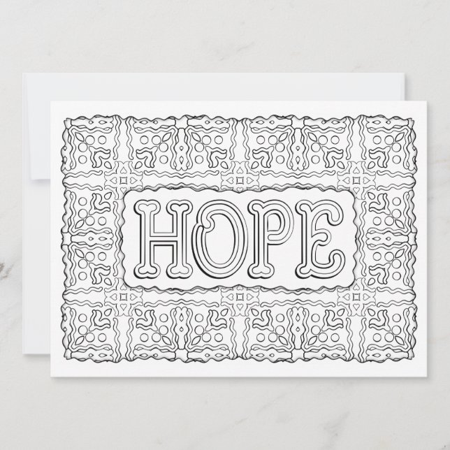 OrnaMENTALs Hope Floral Pattern Kleur Uw Eigen (Voorkant)