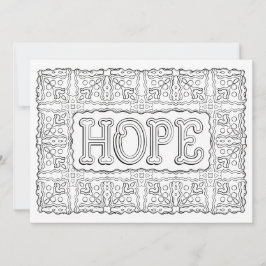 OrnaMENTALs Hope Floral Pattern Kleur Uw Eigen