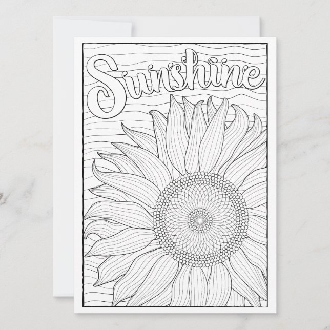 OrnaMENTALs Zonnebloem Kleur Uw Eigen (Voorkant)