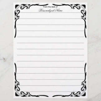 Ornamentele dans Lined Letterhead Briefhoofd