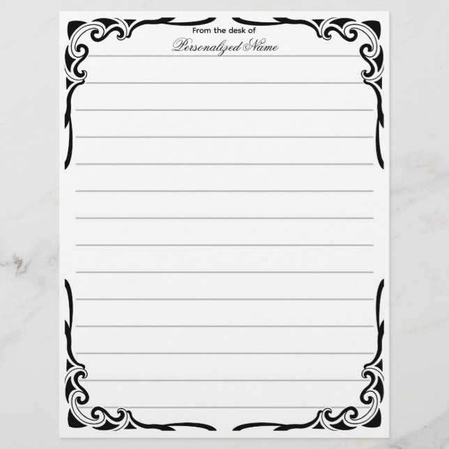 Ornamentele dans Lined Letterhead Briefhoofd (Voorkant)
