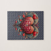 Ornamentele hartpuzzel legpuzzel (Horizontaal)