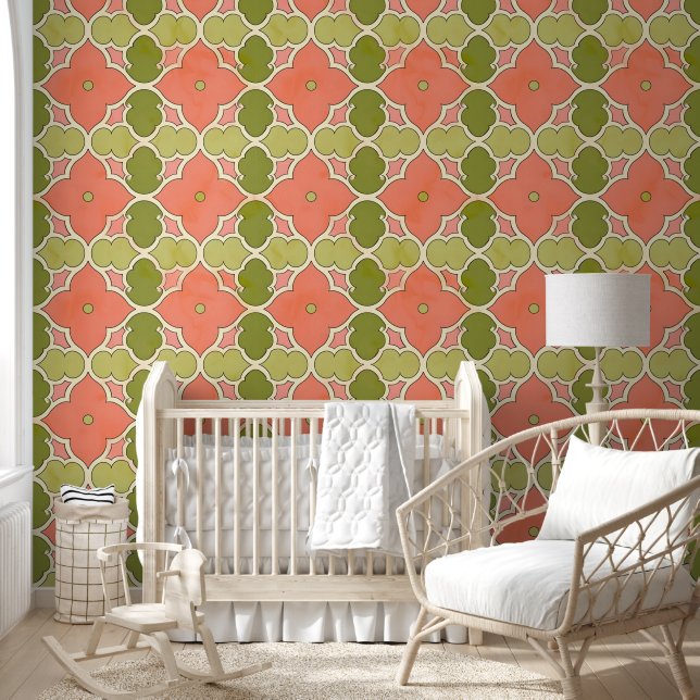 Ornamentele Tegel Blossom Behang (Kinderen)
