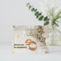 ORNAMENTELE WEDINGINVITATIE MET AFBEELDINGEN