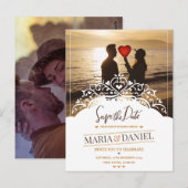 ORNAMENTELE WEDINGINVITATIE MET AFBEELDINGEN BRIEFKAART (Voorkant / Achterkant)