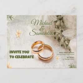 ORNAMENTELE WEDINGINVITATIE MET AFBEELDINGEN FEESTDAGENKAART