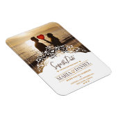 ORNAMENTELE WEDINGINVITATIE MET AFBEELDINGEN MAGNEET (Rechterzijde)