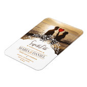 ORNAMENTELE WEDINGINVITATIE MET AFBEELDINGEN MAGNEET (Linkerzijde)