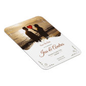 ORNAMENTELE WEDINGINVITATIE MET AFBEELDINGEN MAGNEET (Rechterzijde)