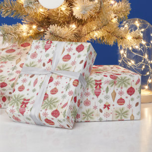  Ornamenten Botanicals Vakantie Kerstmis Cadeaupapier
