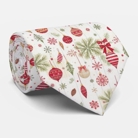  Ornamenten Botanicals Vakantie Kerstmis Stropdas (Opgerold)