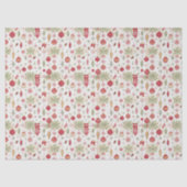  Ornamenten Botanicals Vakantie Kerstmis Tissuepapier (Voorkant)