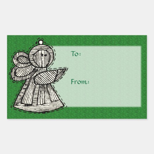  Ornamenten CadeauLabels Rechthoekige Sticker (Voorkant)