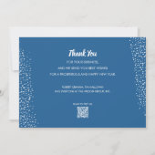 Ornamenten dennenkrans QR Code Business Feestdagenkaart (Achterkant)