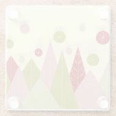 Ornamenten en Bomen Kerst Glazen Onderzetter (Achterkant)