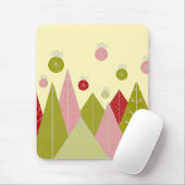 Ornamenten en Bomen Kerst Muismat (Met muis)