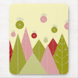 Ornamenten en Bomen Kerst Muismat