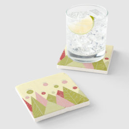 Ornamenten en Bomen Kerst Stenen Onderzetter