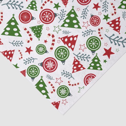 Ornamenten en bomen tissuepapier (Detail)