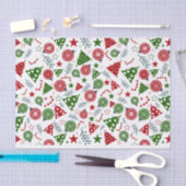 Ornamenten en bomen tissuepapier (Craft)