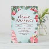 Ornamenten en Cadeaus kerstpyjama Kaart (Staand voorkant)