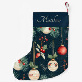 Ornamenten en dennen Kleine Kerstsok (Achterkant)