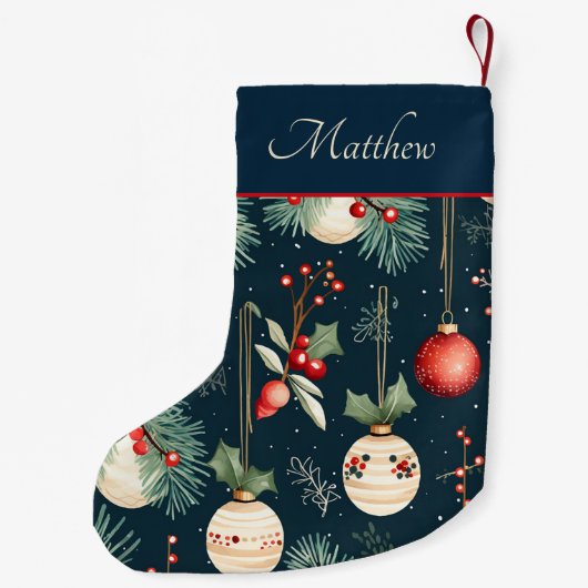  Ornamenten en dennen Kleine Kerstsok (Achterkant)