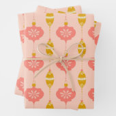 Ornamenten en kralen Roze geschenkverpakking 3 pac Inpakpapier Vel (In situ)