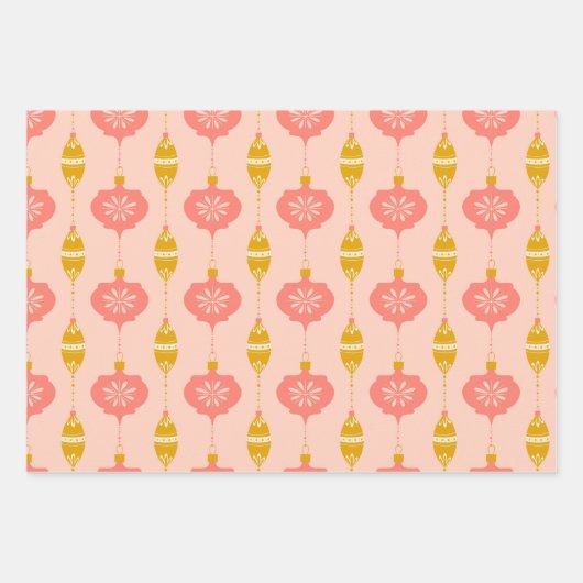 Ornamenten en kralen Roze geschenkverpakking 3 pac Inpakpapier Vel (Voorkant)