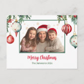  Ornamenten Foto Kerst Briefkaart (Voorkant)