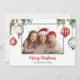  Ornamenten Foto Kerst Kaart